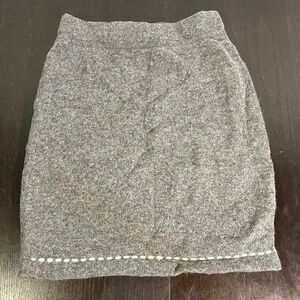 NY Based Lambswool Mini Skirt Grey Size S